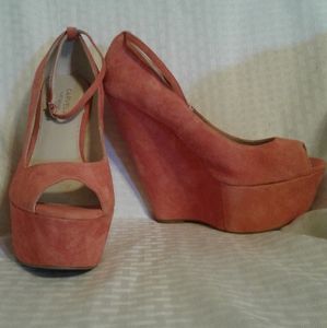 Carvela Kurt Geiger Orange Platform Wedges